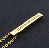 Personalized Gold Plated Bar Necklace Special Offer