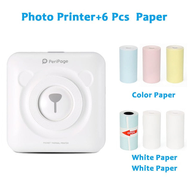 PeriPage Mini Portable Thermal Printer Photo Pocket Photo Printer 58 mm  Printing Wireless Bluetooth Android IOS Printers - Price history & Review, AliExpress Seller - Howell Electro Store