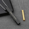 Personalized Gold Plated Bar Necklace